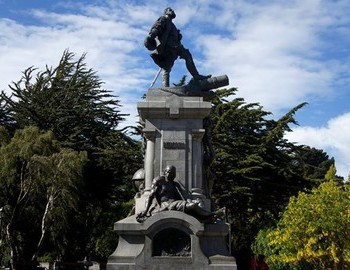 Fernando Magelan's monument in Punta Arenas