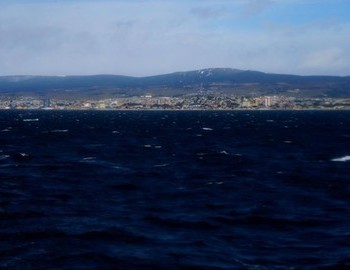 Strait of Magellan with Punta Arenas